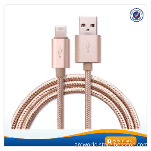 AWD011 For iphone with colorful micro braided usb cable 1-3M micro usb charger cable for android